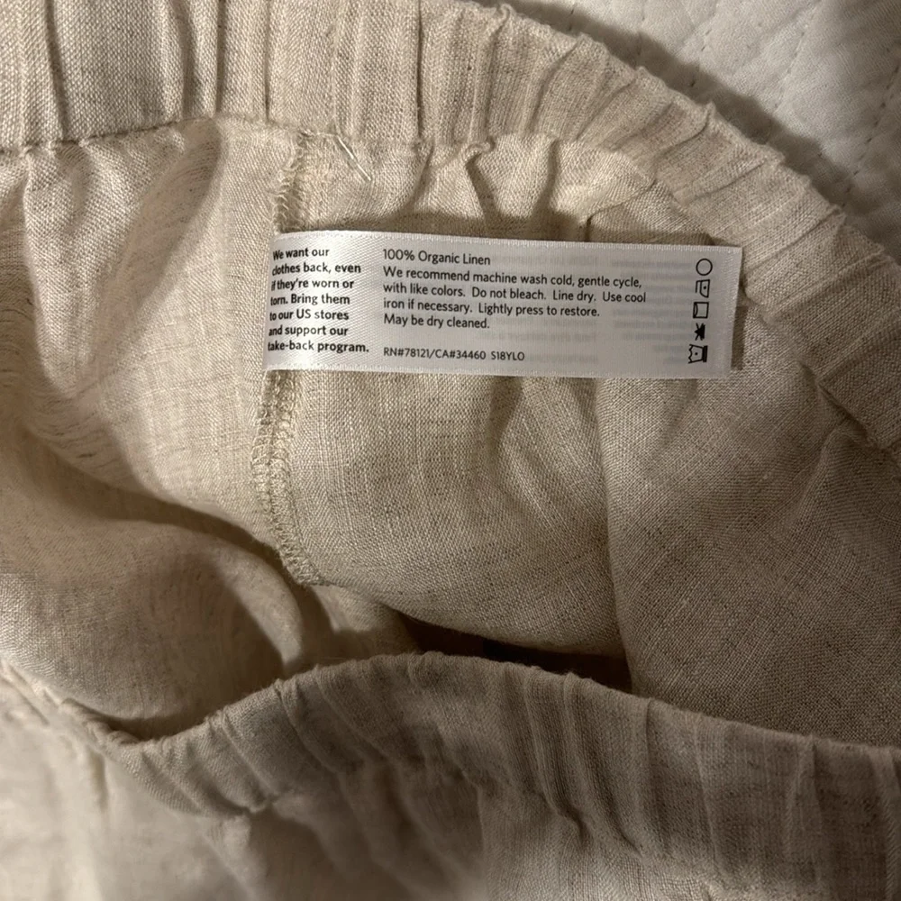 Eileen Fisher 100% Organic Linen Capris PP - Picture 6 of 11